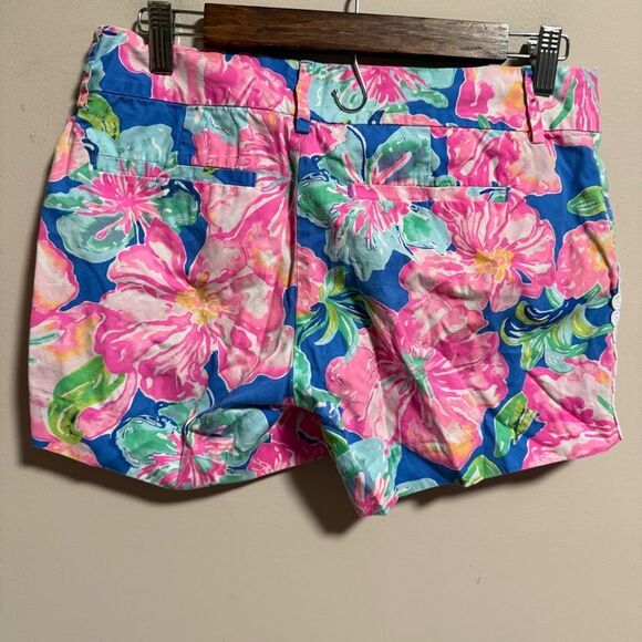 Lilly Pulitzer Callahan Shorts 5" Beckon Blue Jungle Utopia Floral Print- Size 4 - Picture 4 of 9